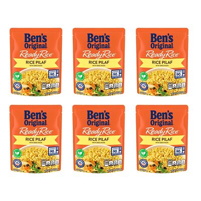 BEN'S ORIGINAL Ready Rice Pouch Rice Pilaf, 8.8 oz. (6 Pack)
