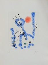 Joan Miro - Original Print - Etching - Composition 16 (Scattered Leaves)