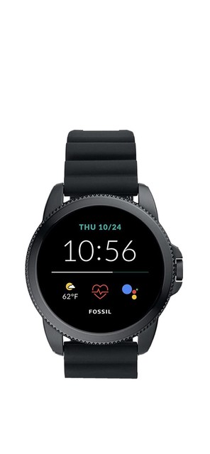 Fossil Gen 5e 44mm Case With Link Band Smart Watch for Men - Black Silicone for sale online | eBay