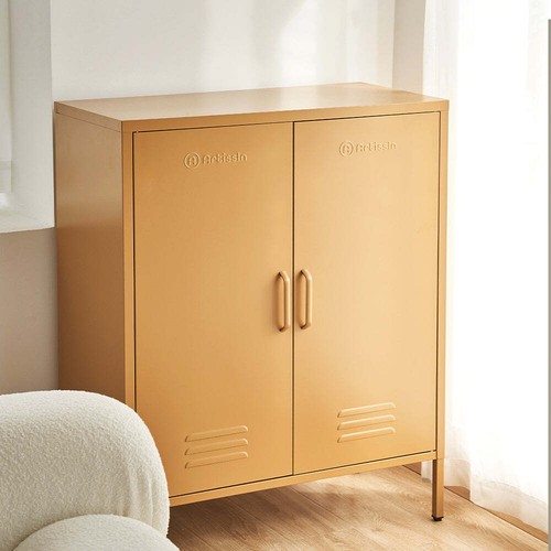 NNEDSZ Sweetheart Metal Locker Storage Shelf Organizer Cabinet Buffet Sideboard - 第 3/4 張圖片