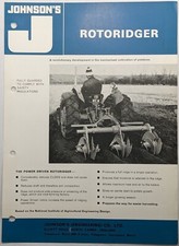 Original Johnson Rotoridger Potato Planting Implement Brochure c 1950's