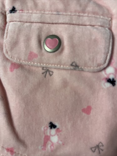 NOS, GIRLS Flare Skirt SZ 6, Pink Velveteen, Poodles, Hearts Just Friends - Picture 2 of 8