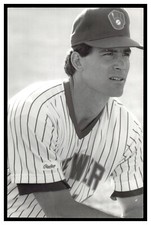 Jim Adduci (1987) Milwaukee Brewers Vintage Baseball Postcard Rd7