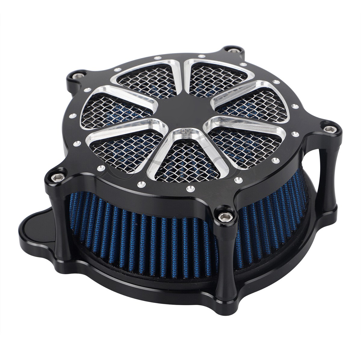 CNC Air Cleaner Blue Intake Filter For Harley Dyna 93-16 FXD FXDB