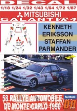 DECAL MITSUBISHI GALANT VR-4 K.ERIKSSON R. MONTECARLO 1990 DnF (02)