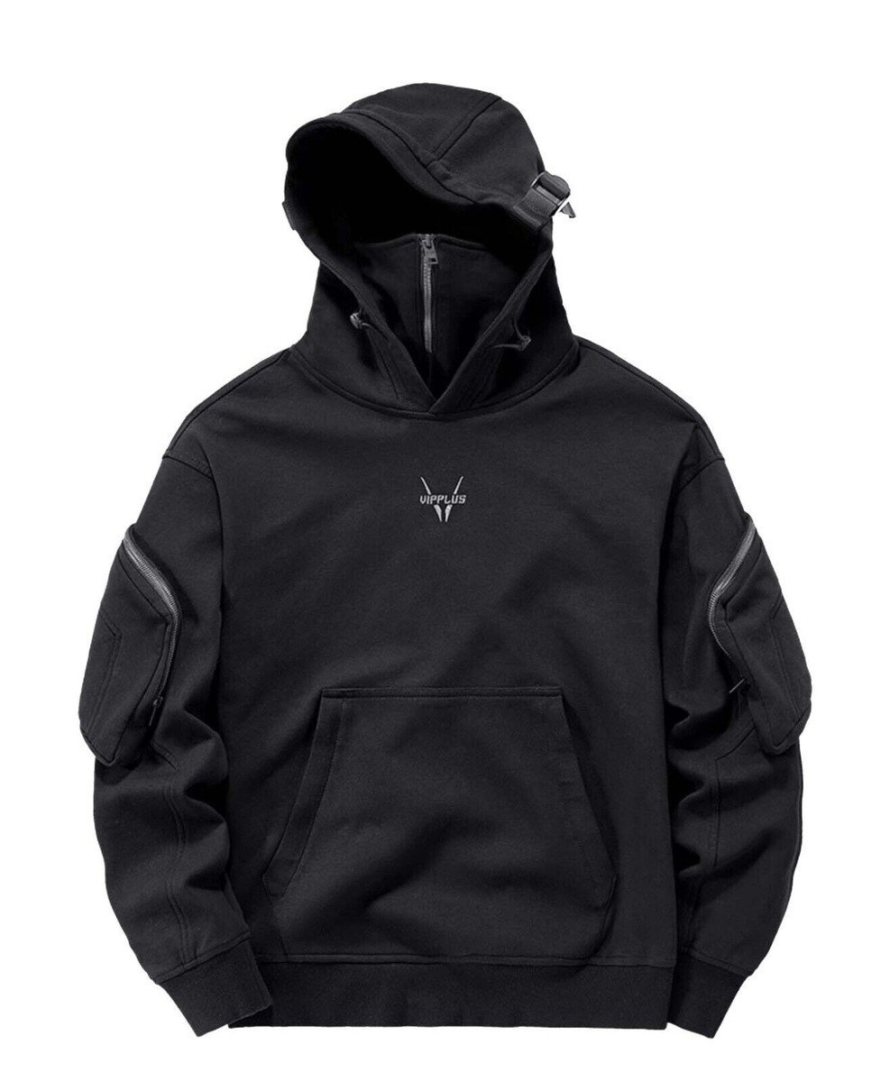 YEGG Wing hoodie SET 黒 Niepce Unisex X-2 Pullover Black Techwear Hoodie Urban
