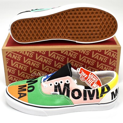 NWT Vans x MoMA Multicolor Patchwork Logo Era Sneakers Shoes Men's