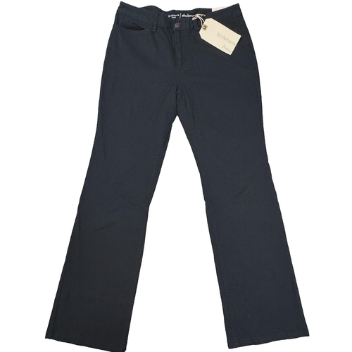 Liz Claiborne NWT Black Jeans Women's Size 10 (32x30) Slim Bootcut Flare Leg