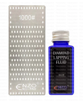 ENZO ENGLAND 400 600 1000 1200 DIAMOND SHARPENING STONE LAPPING FLUID OIL HONING KNIFE RAZOR