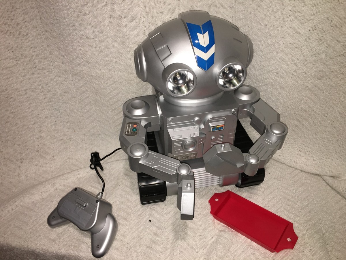 New Open Box Vintage Roger Robot w/Tray Wired Remote Control 14