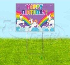 HAPPY BIRTHDAY 18x24 Yard Sign WITH STAKE Corrugated Bandit BUSINESS CELEBRATION