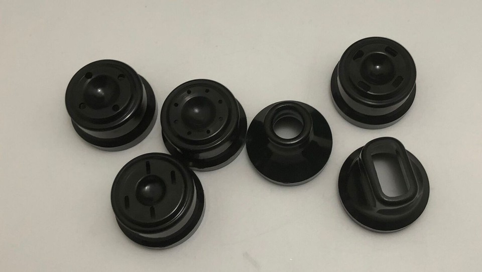 OMEGA Juicer 8003 8004 8005 8006 Replacement 6 Piece Nozzle Caps Black