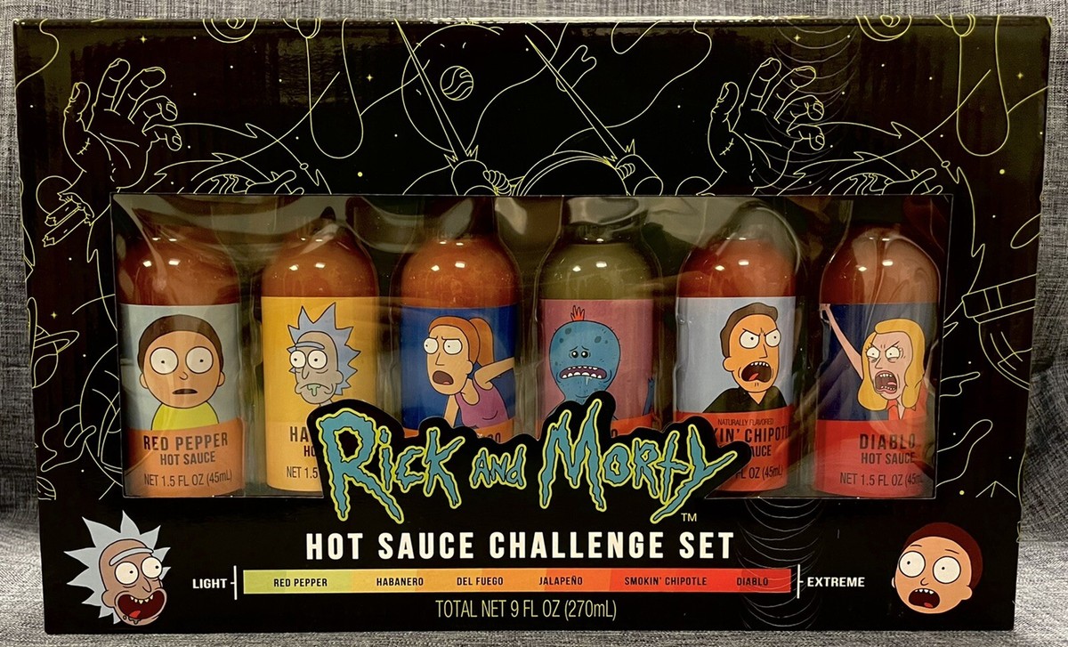 RICK AND MORTY Hot Sauce Challenge Set Adult Swim Sealed New Gift