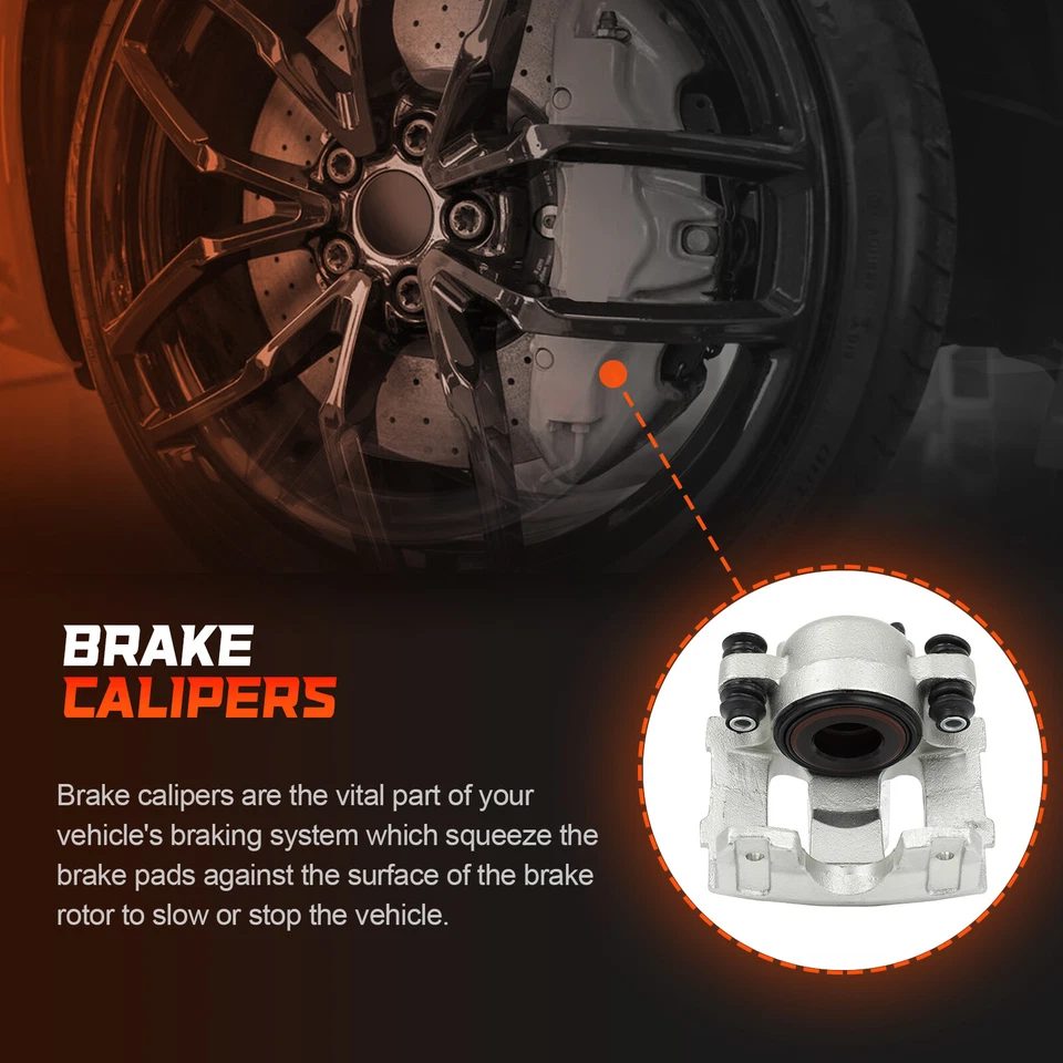 Brake Front Calipers Pair For 1990-1995,1997-2006 Jeep Wrangler Driver Passenger - Image 3 of 4