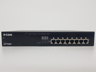 8-Port Gigabit PoE Switch   D-Link DGS-1008MP   Unmanaged