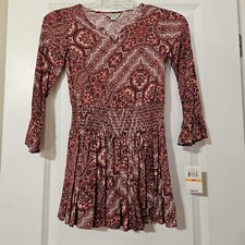 Lucky Brand Kids Girl Dress With Bell Sleeves Size 6X NWT