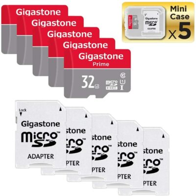 32Gb 5-Pack Micro Sd Card With Adapter, U1 C10 Class 10 90Mb/S,Full HD