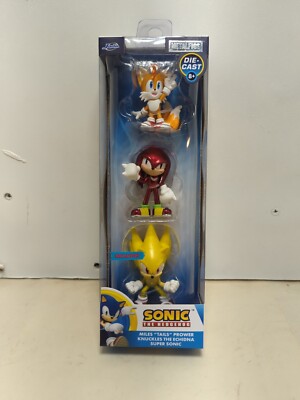 Sonic the Hedgehog Metalfigs 3 Pack 2.5  Figures Die Cast Metal Tails Knuckles