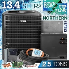 2.5 Ton 13.4 Central AC R32 Air Conditioner & 17.5" Vertical Coil Split System