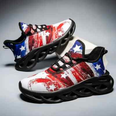 Mens Patriotic Independence Day Low Top Sneakers Size US