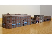 "City Block" 5 pc Urban Town Buildings Set - N Scale 1:160 - No Assembly