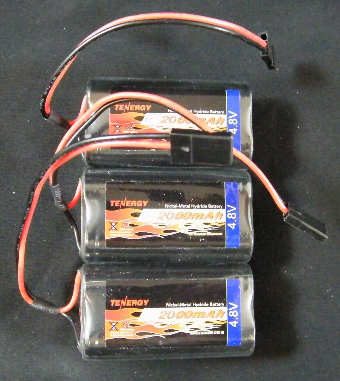 (3) TENERGY 4.8V 2000 MAH NICKEL-METAL HYDRIDE BATTERIES SQU