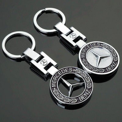 3d Metal Key Chain Ring for Mercedes Benz Amg Sport Emblem Car Home Decoration
