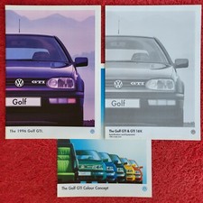 VOLKSWAGEN GOLF GTi & GTi 16v Mk3 1996-97 UK Sales Brochure plus SEAT COLOURS