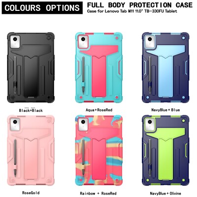 Lenovo Tab M11 Case 2024 Shockproof Heavy Duty Cover with Pen Holder  Kickstand