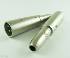 50pcs XLR 3Pin Male Plug to 1/4" 6.35mm Female Jack Mic Audio Adapter Connector