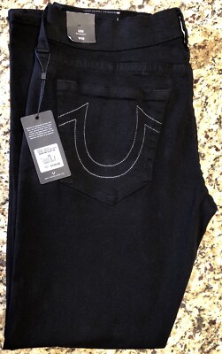 New True Religion Jeans GENO Relaxed Slim NO FLAP SN Black W36 