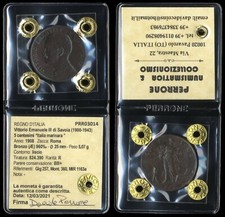 #03014] REGNO ITALIA - VITTORIO EMANUELE III - 5 CENTESIMI 1908  - PERIZIATA