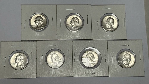 1959 D Washington Quarter ~ GEM BU (Lot of 7)