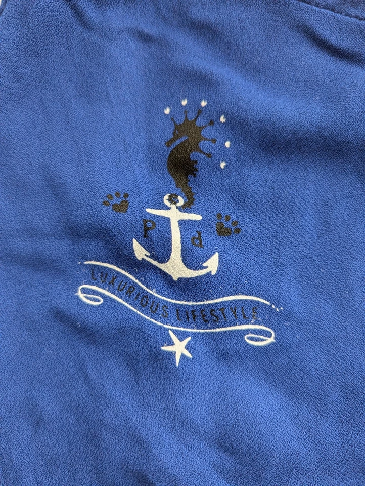 Vestido Ancla Azul Marino Por Pussy Deluxe Talla M 14 Rockabilly Collectif Lindy Bop  Foto 4 de 4