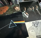 The Beatles, Rolling Stones, Pink Floyd vinyl LPs x 4; flawed, read description