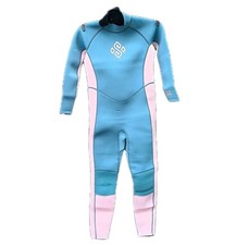 SEASKIN Wetsuit Girls Size 10 Blue Koi Back Zip 3mm Surfing Diving Swimming NWOT