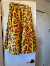 Vintage 40s-50s Quilted Watermelon Fabric Circle Skirt Small