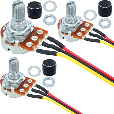 3Pcs 10K Ohm Potentiometer Linear Adjustable WH148 B10K