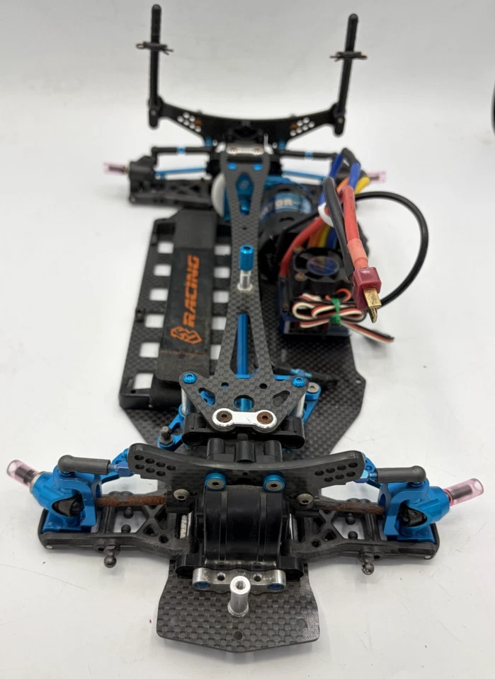 For Parts 3 Racing TT-01 TT01 Carbon Chassis mit Motor und Brushless Regler - Bild 2 von 4