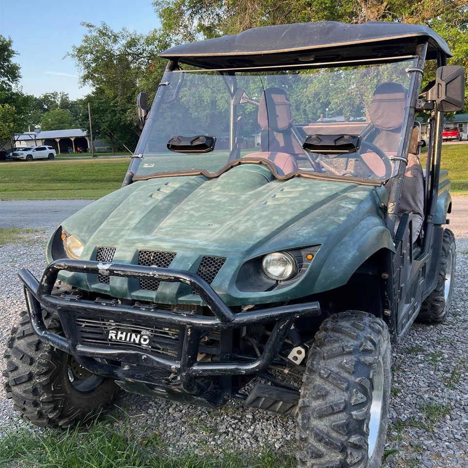 For Yamaha Rhino 450 660 700 2006-2013 Front Full Windshield with 2 Vents Window - Image 2 of 4