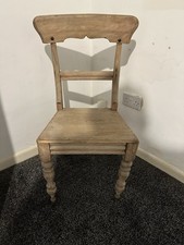 Kitchen Chair  X 1 Farmhouse Solid Pine Vintage Old 