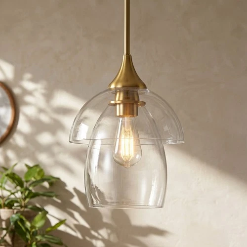 Tribesigns Gold Pendant Light Hanging Ceiling Light Fixture Kitchen Island Lamp