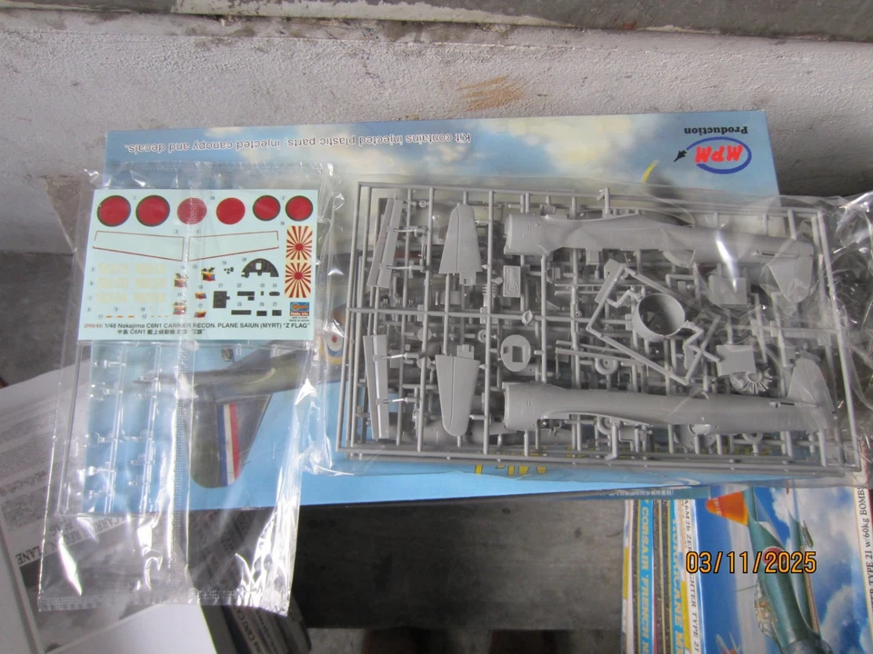1/48 Hasegawa Nakajima C6N1 Carrier Rec Plane Sayun (Mirt) Z Flag - Immagine 2 di 2