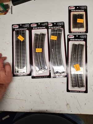 Atlas Model Railroad Ho Scale Track  Lot, Model 821, 831, 833,835,836 All New 
