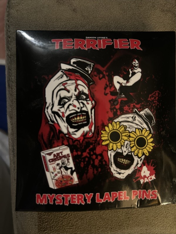 Damien Leone’s Terrifier Mystery Lapel Pins  4 Pack - New