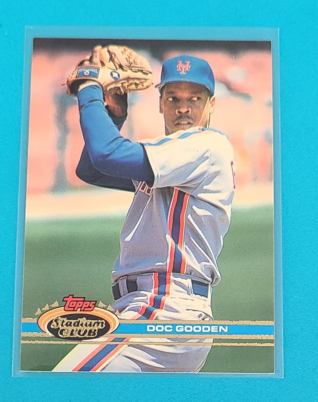 1991 Stadium Club #100 Doc Gooden New York Mets BASEBALL Card Z8