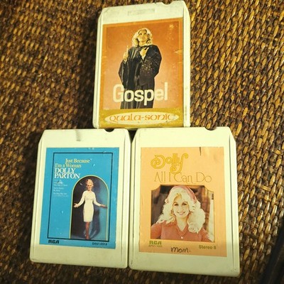 Dolly Parton 8-Track Tape Lot Set of 3 Streets Of Glory All I Can Do I'm A Woman