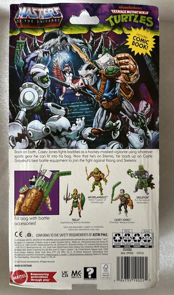 Figura Teenage Mutant Ninja Turtles of Grayskull Casey Jones sin usar, en caja 2023 Foto 2 de 2