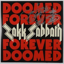 Zakk Wylde JSA  Signed Autograph Record Album Vinyl Zakk Sabbath Doomed Forever