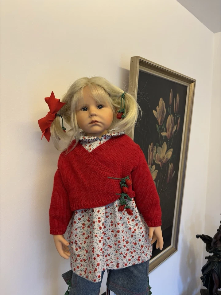 Hildegard Günzel Puppe Porzellan Rosemarie 72cm Künstlerpuppe Sammlerpuppe Doll - Bild 2 von 4